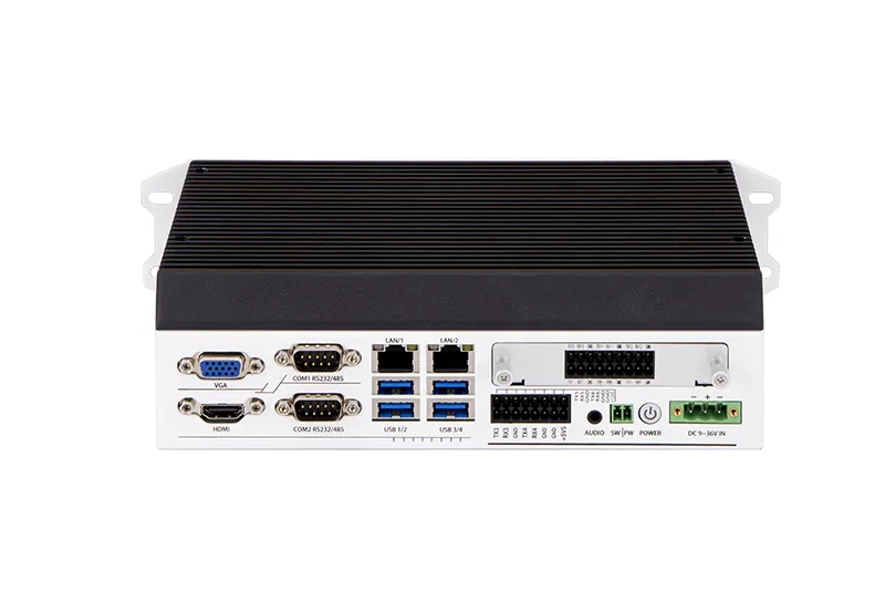 QY-B5200 industrial mini PC — close-up detail