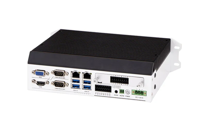 QY-B5200 industrial mini PC — close-up detail