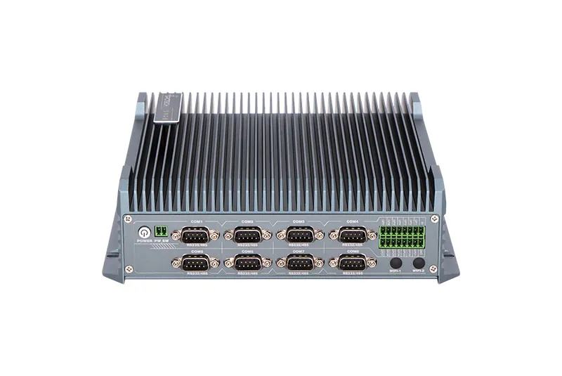 QY-B5600 industrial mini PC — close-up detail