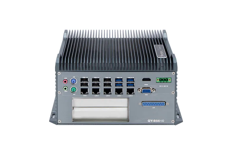 QY-B5610 industrial mini PC — close-up detail