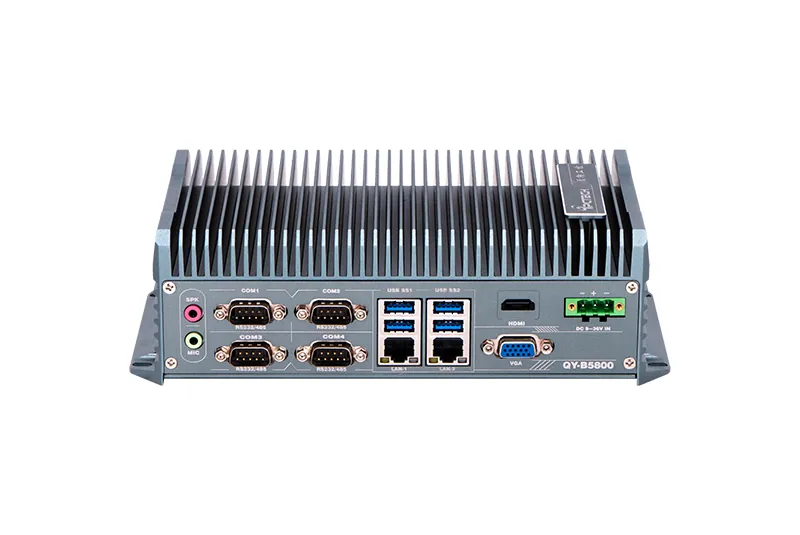 QY-B5800 industrial mini PC — close-up detail