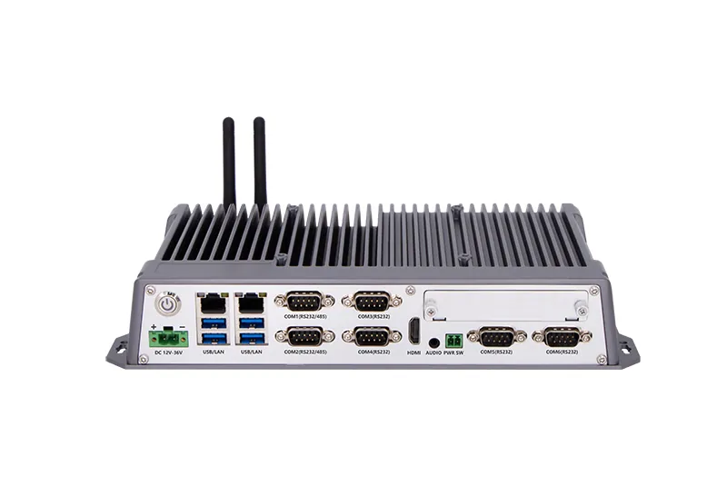 QY-B8000 industrial mini PC — close-up detail