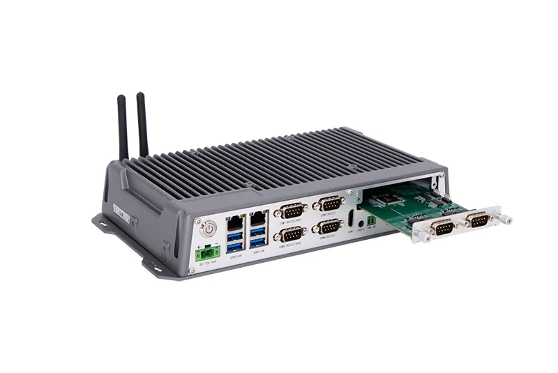 QY-B8000 industrial mini PC — close-up detail