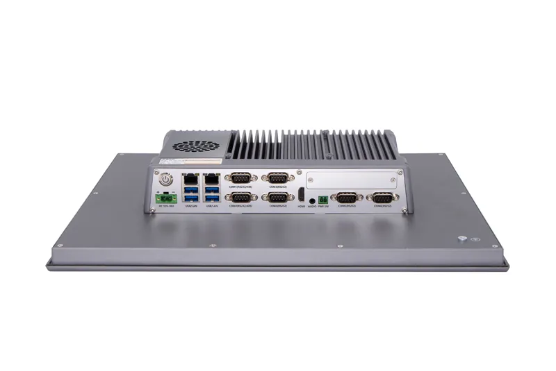 QY-P8170-DC industrial panel PC — interface and ports