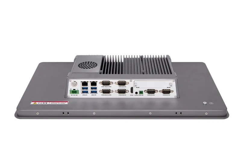 QY-P8185-DC industrial panel PC — interface and ports