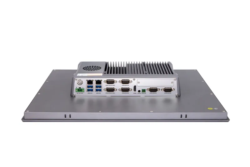 QY-P8190-DC industrial panel PC — interface and ports