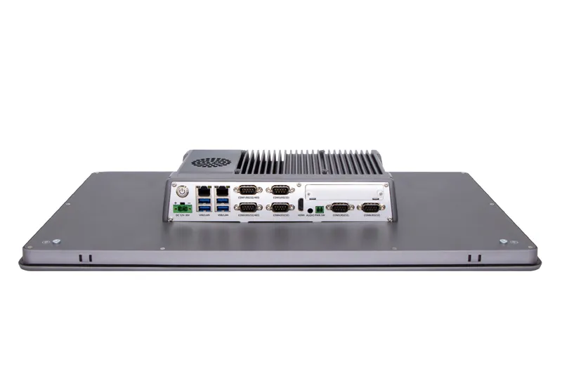 QY-P8215-DC industrial panel PC — interface and ports