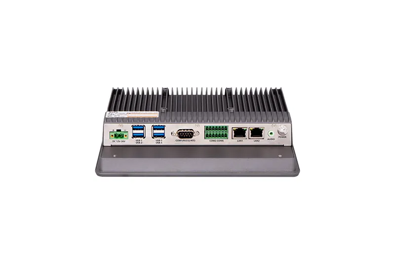 QY-P8080 industrial panel PC — interface and ports